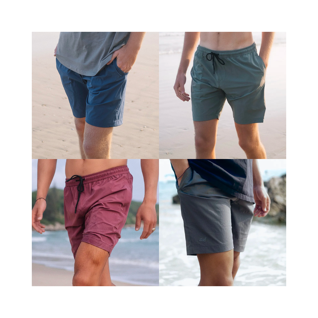 ▲Zurf 夏季沙灘運動簡約速乾五分褲短褲 [ZK104]