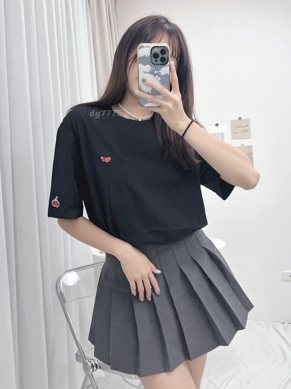 #現貨 超百搭 KIRSH 櫻桃 刺繡logo 短踢