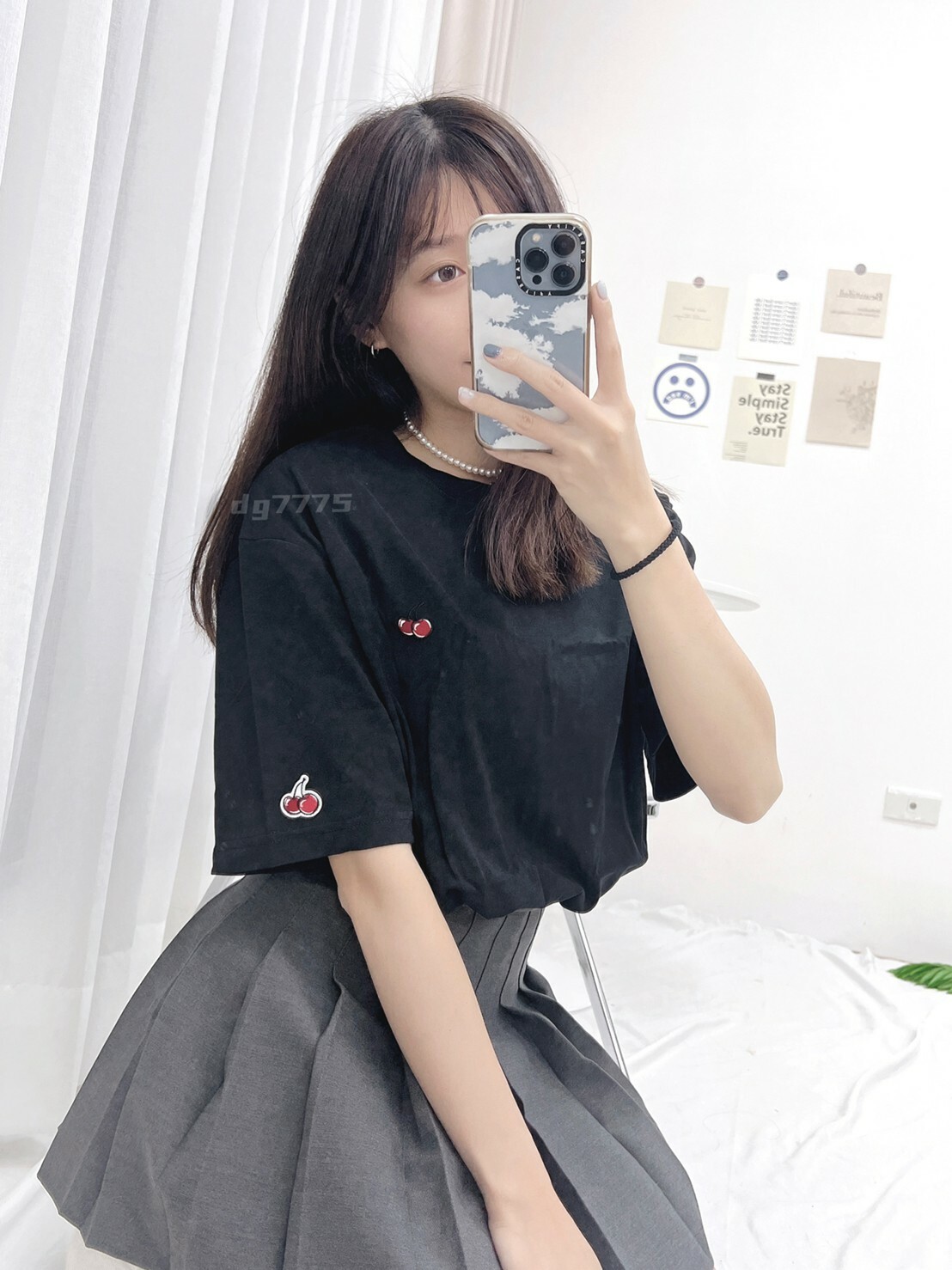 #現貨 超百搭 KIRSH 櫻桃 刺繡logo 短踢