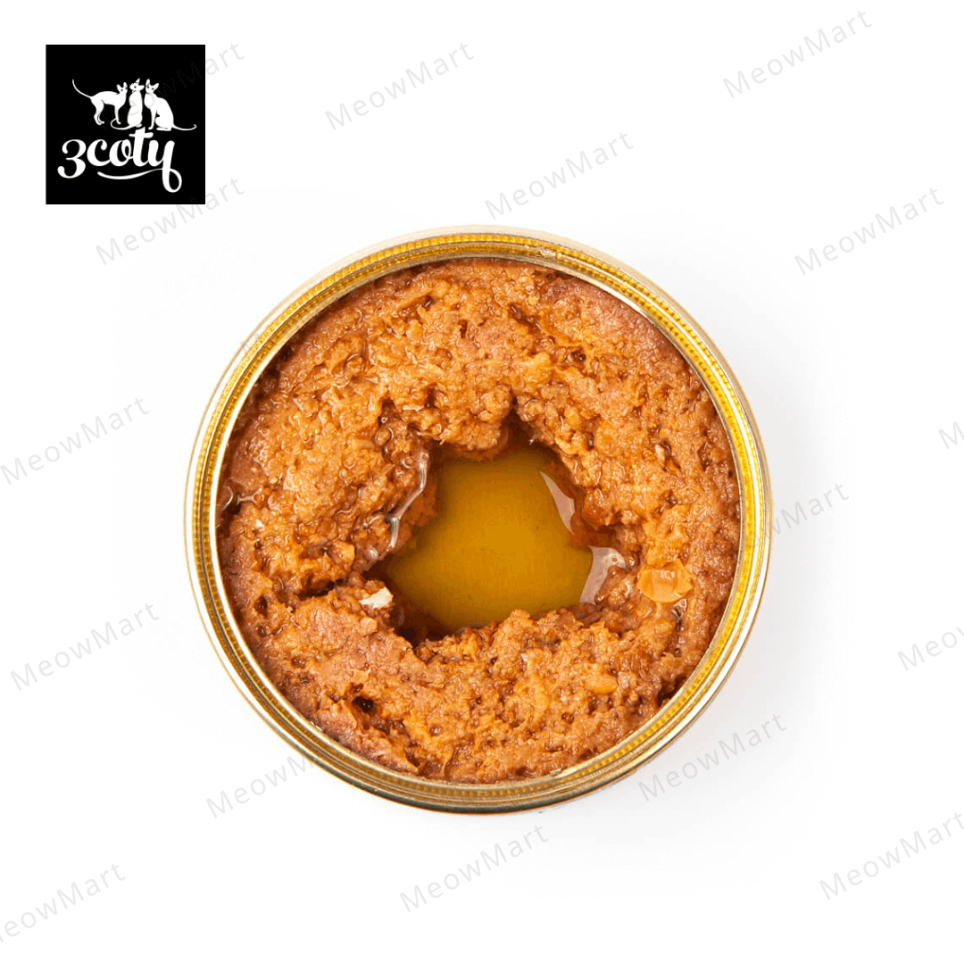 3coty® 100%鮮肉無膠主食罐 (雞+鴨肉醬) 80g