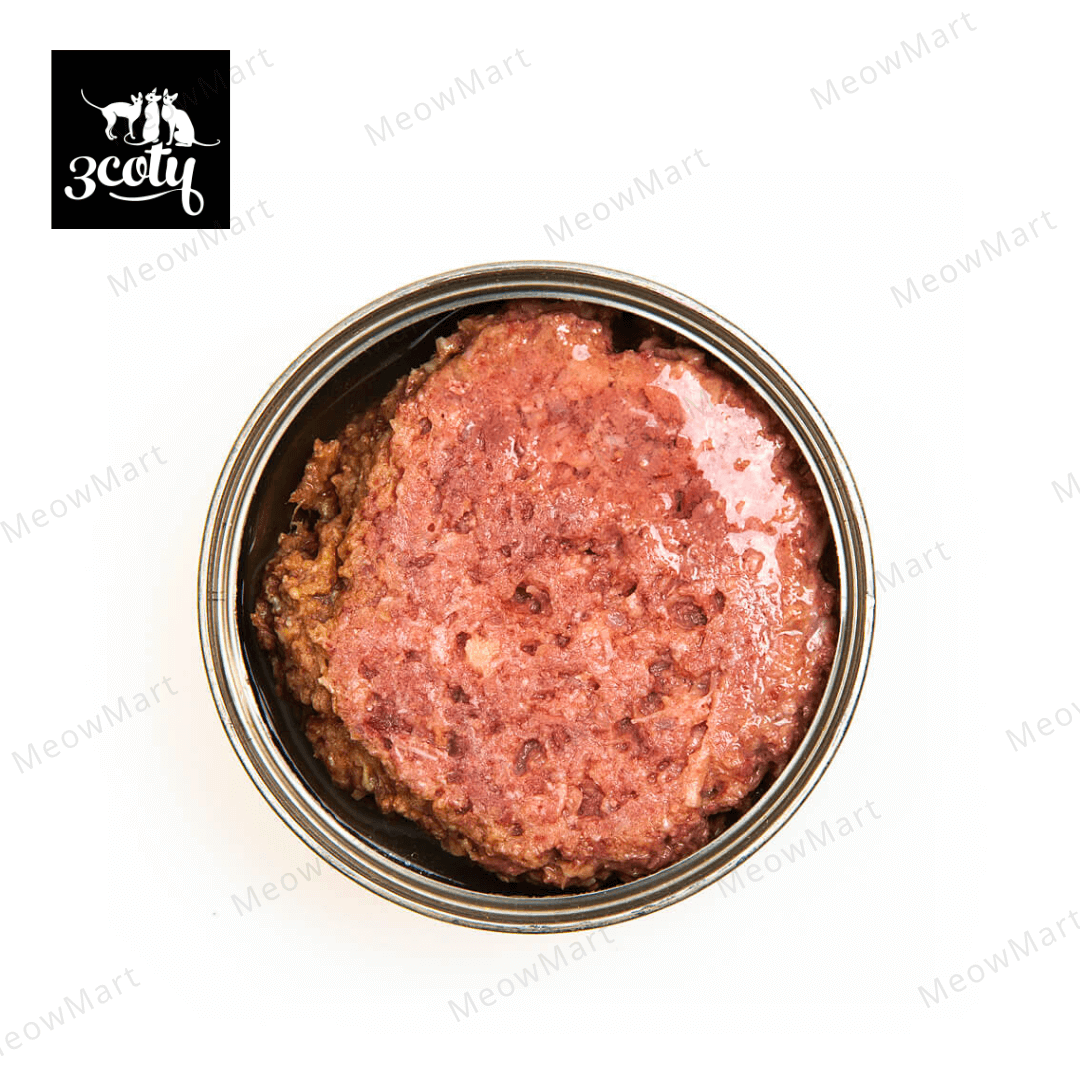 3coty® 100%單一蛋白無膠主食罐 (純火雞肉醬) 80g