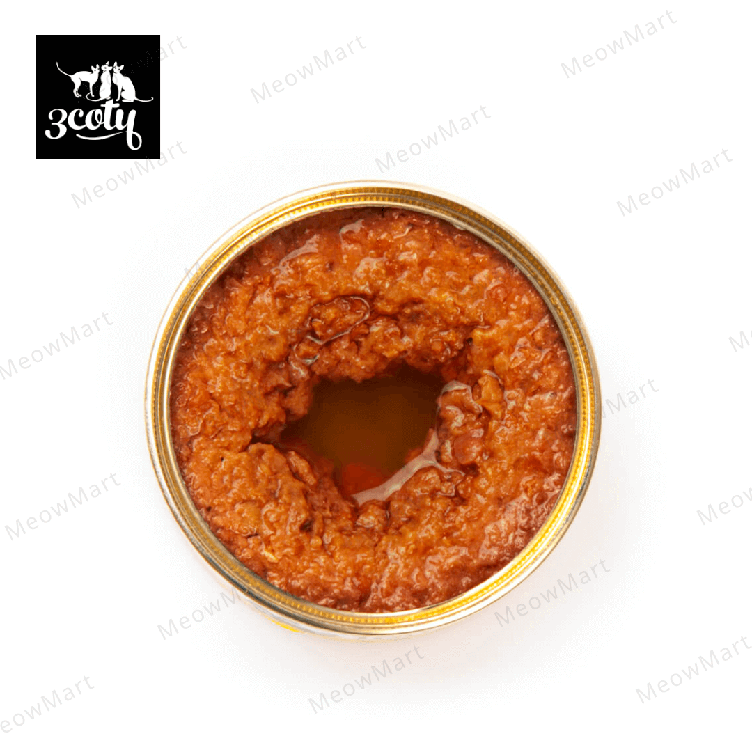 3coty® 100%鮮肉無膠主食罐 (火雞+鴨肉醬) 80g