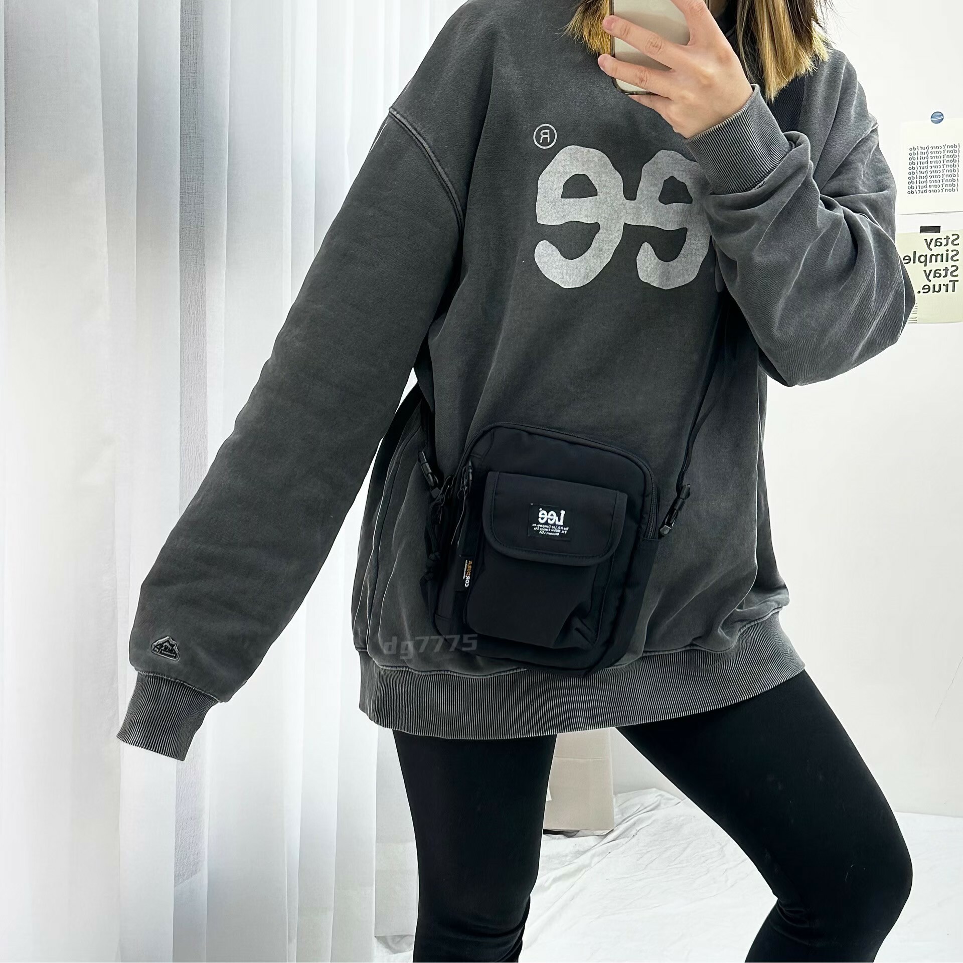 #現貨 韓國 LEE  多功能小方包 側背 (LE2203BG13BK00F)