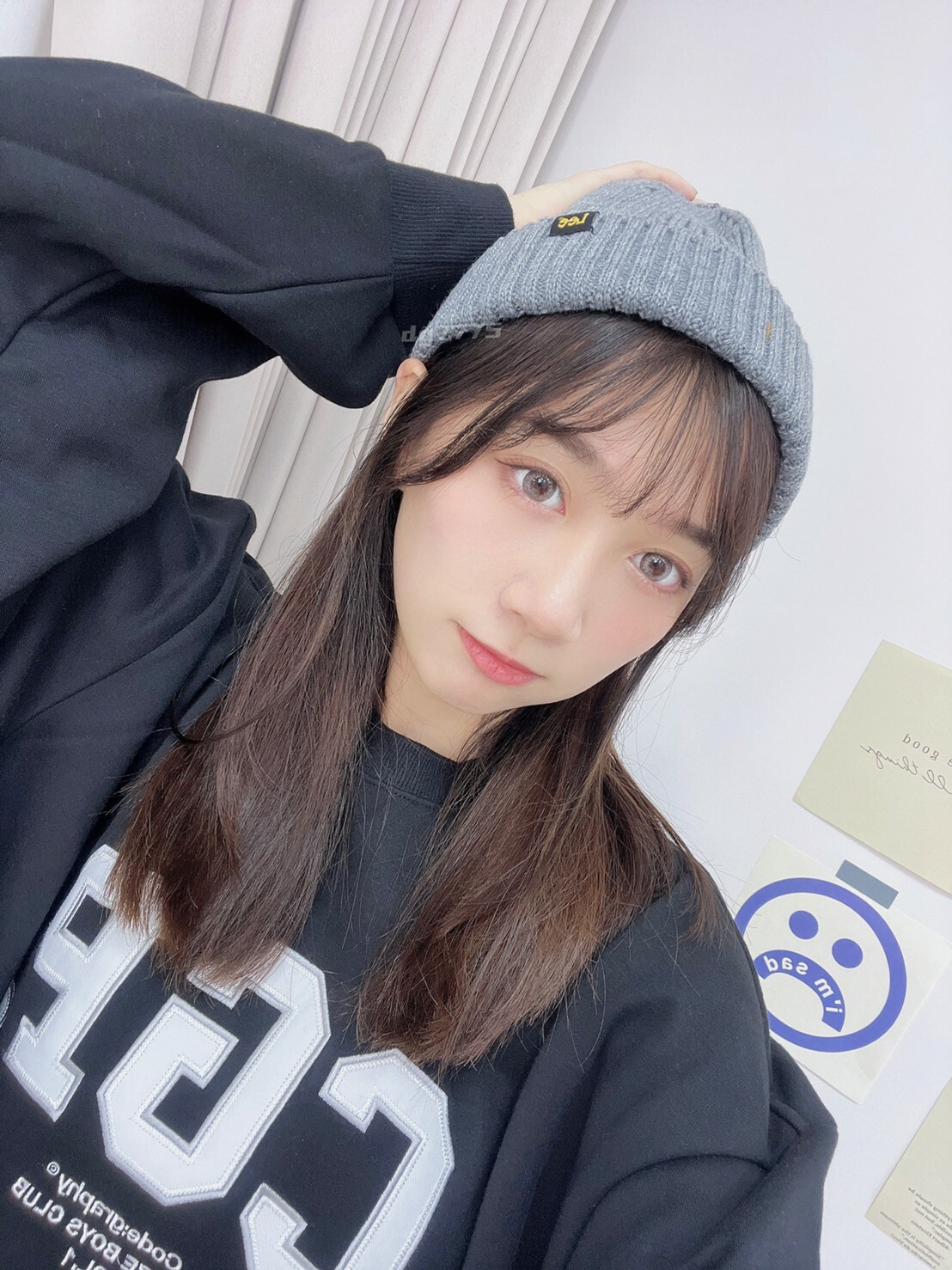 #現貨 韓國 LEE 小標毛帽 短版毛帽 現貨