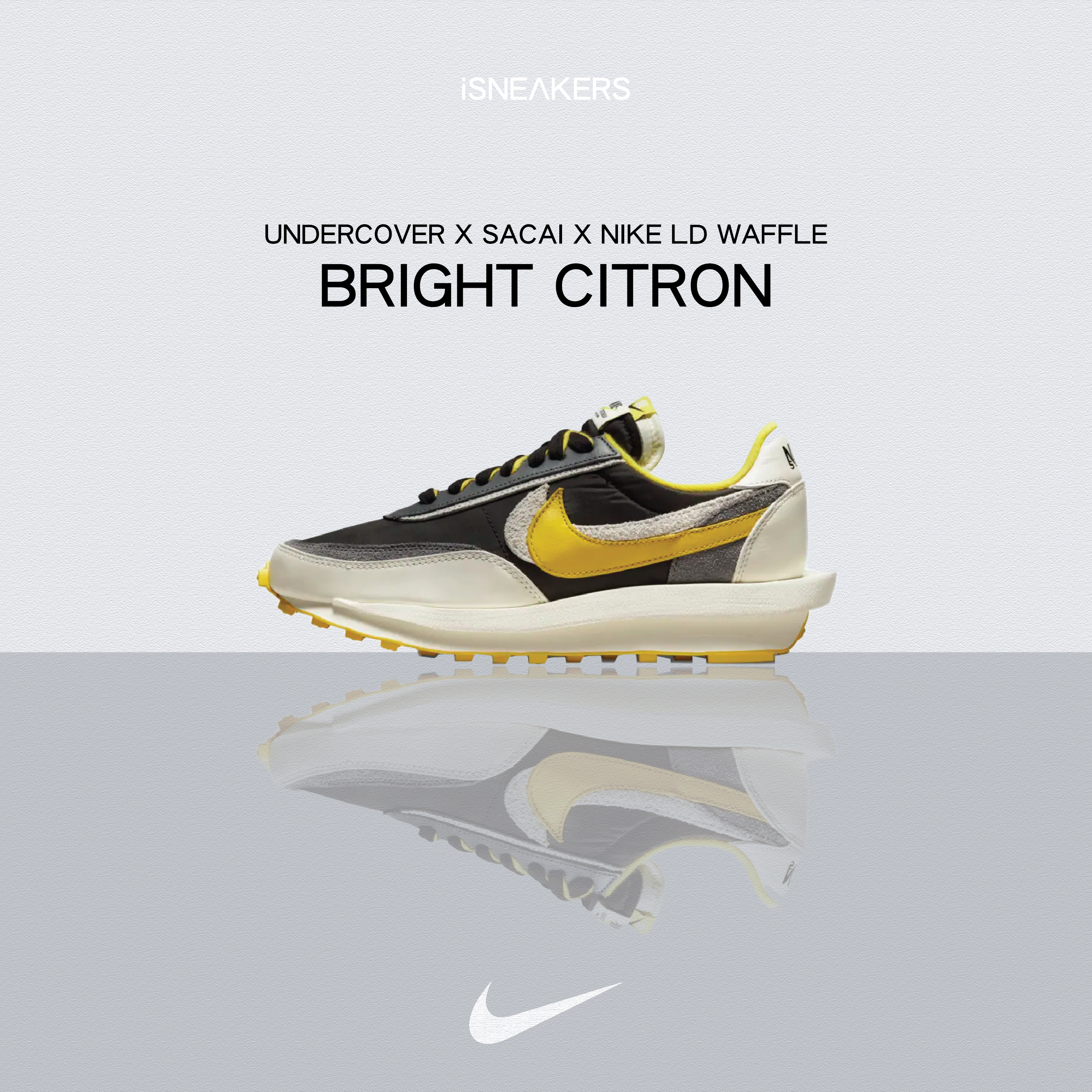 iSNEAKERS｜Undercover x Sacai x Nike LD Waffle "Bright Citron" 黑黃 DJ4877-001