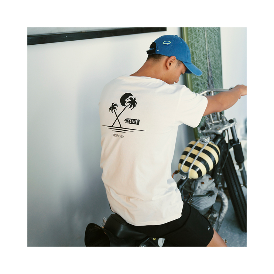 ▲Zurf 度假風日常純棉印花短袖T恤 [ZT003]