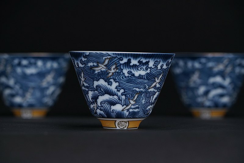 鹿港窯禮品館│海浪奔翔 青花瓷 茶具組