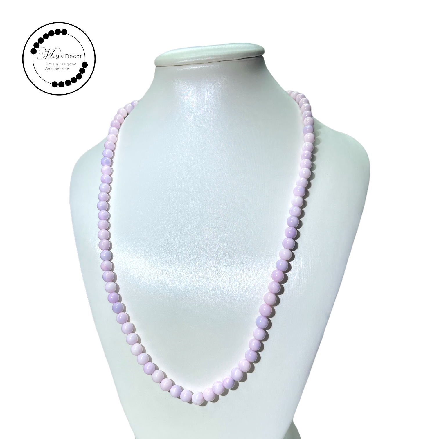 0911-d10 6mm+紫螺貝3圈頸鏈