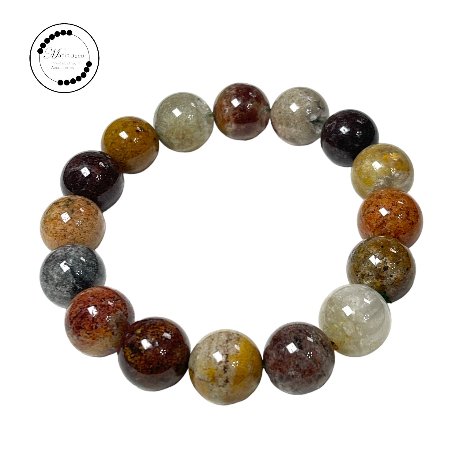 250214-B40 14mm+畢業級四季平安滿礦彩幽靈手串