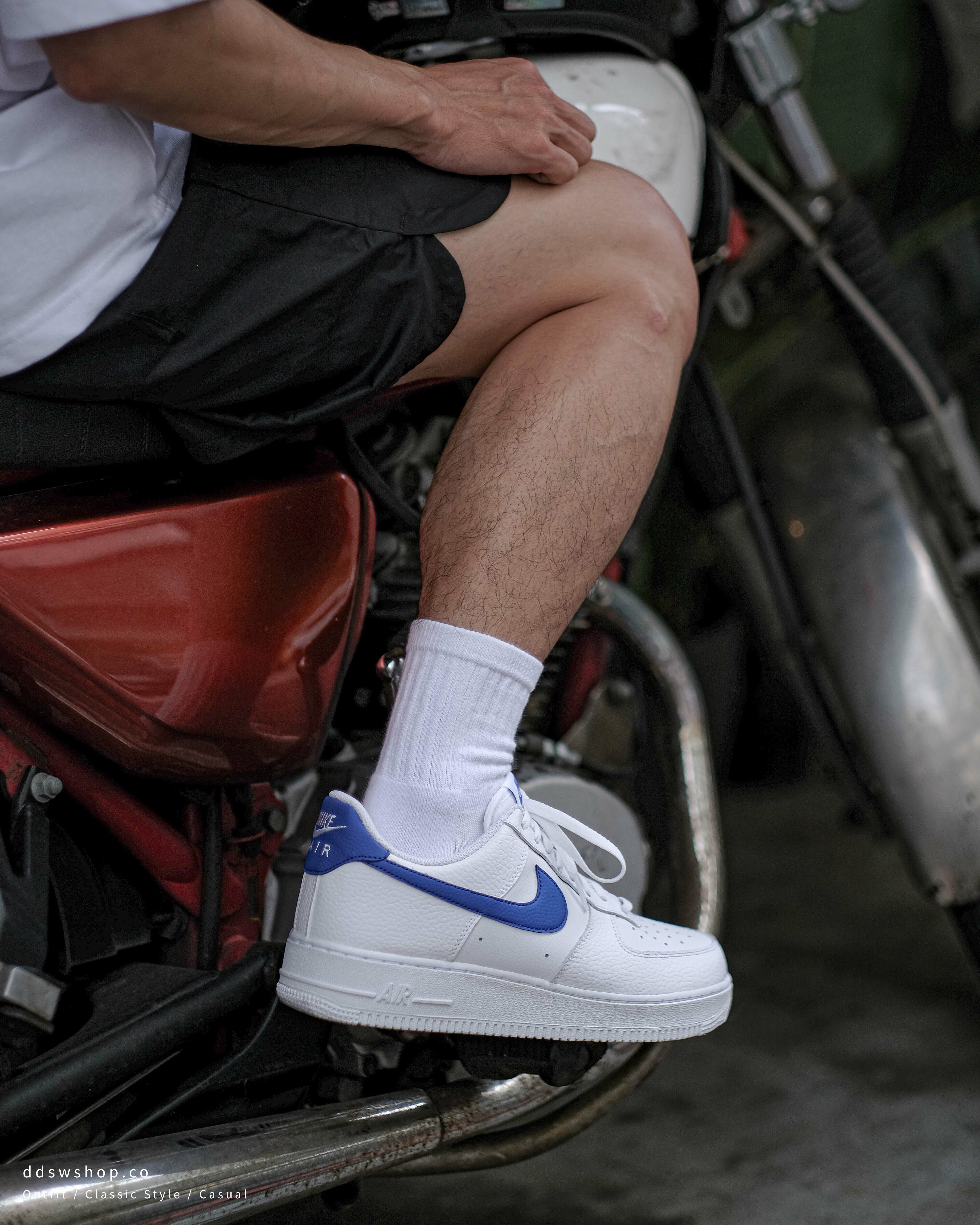 Nike Air Force 1 Low 'Royal Blue' 白北卡藍金標荔枝皮DM2845-100