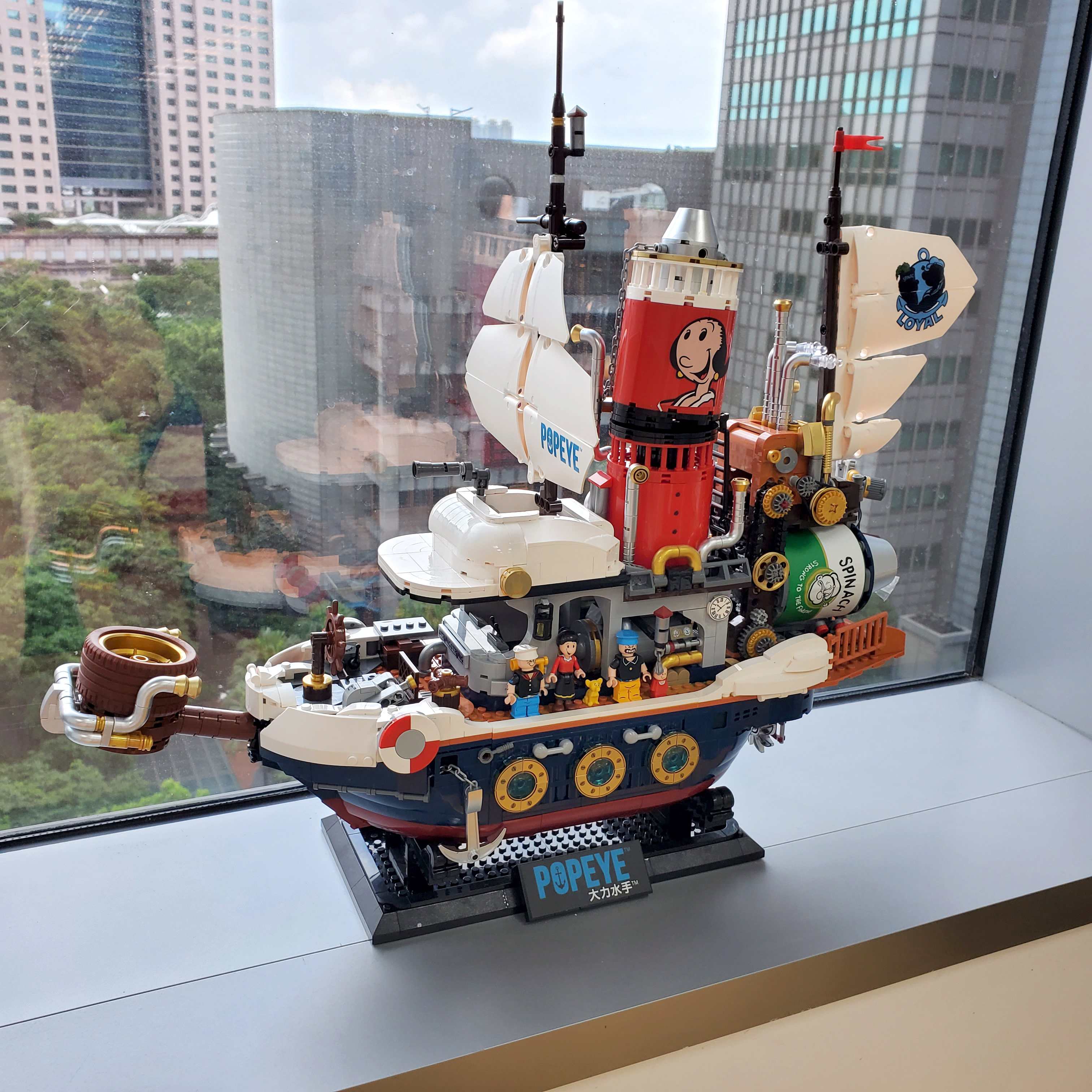 拼奇 大力水手蒸汽船(內含五款角色) 收藏積木(86402)