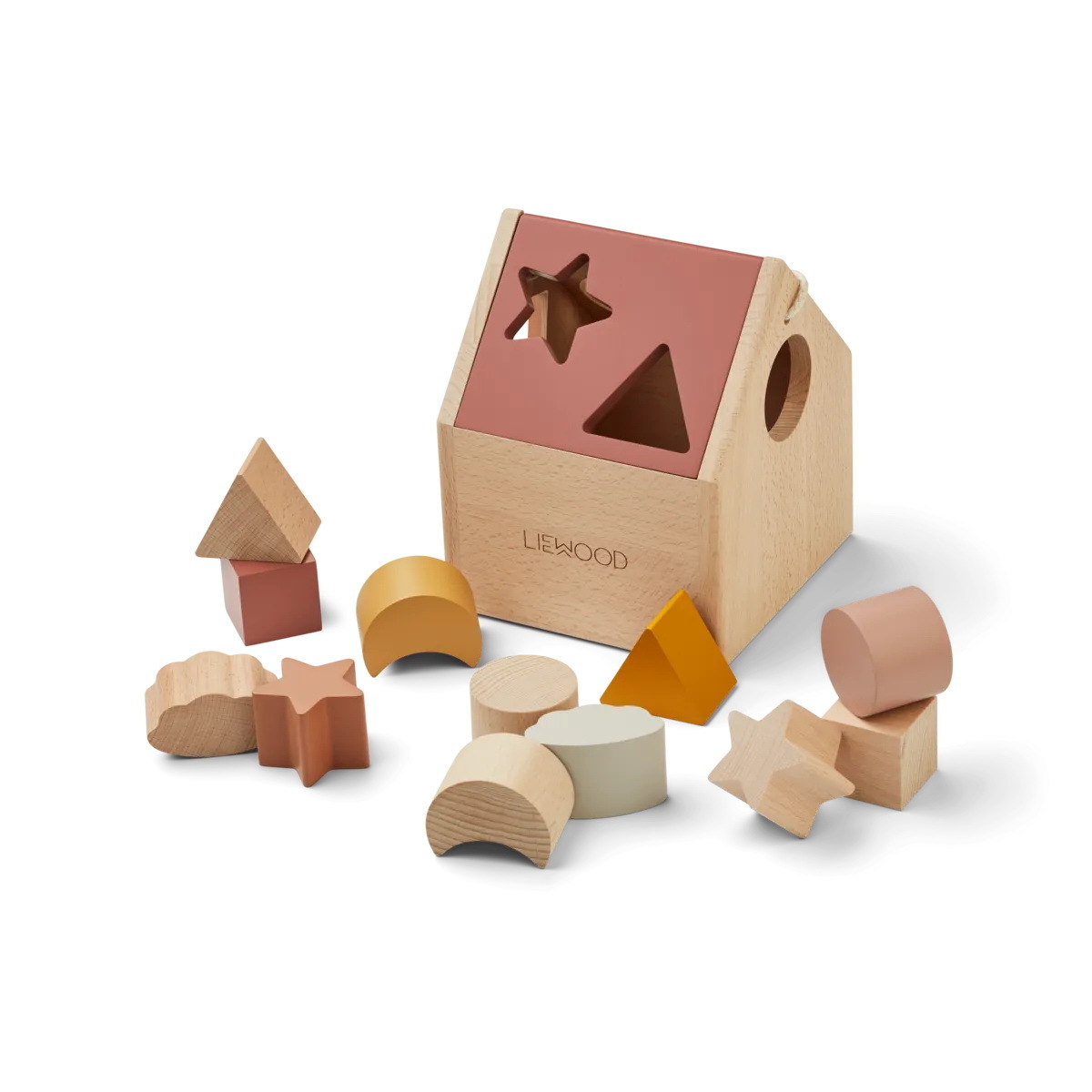 丹麥LIEWOOD 形狀配對拼圖屋-Rose