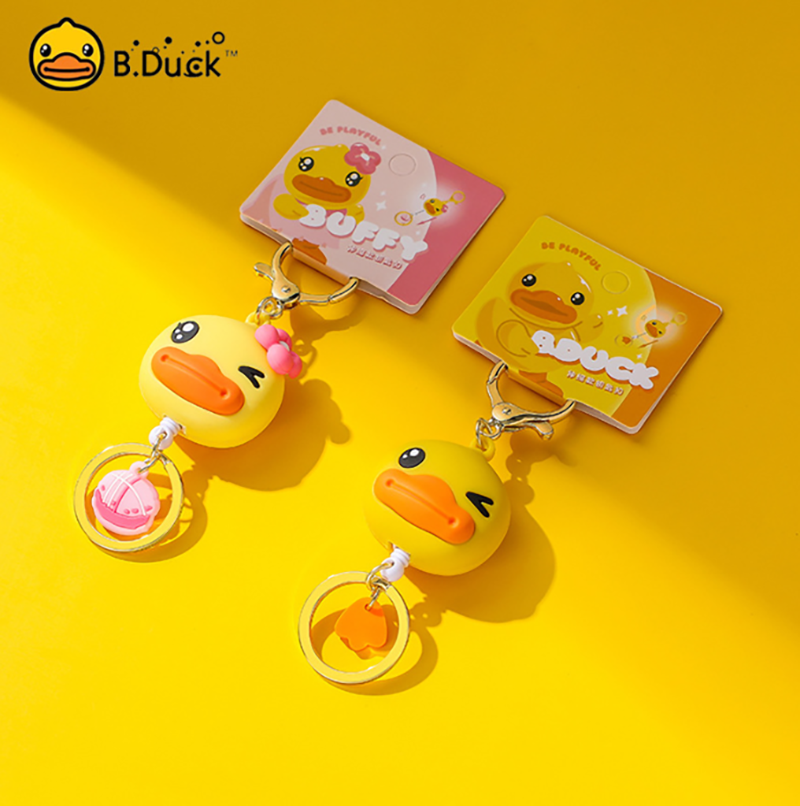 B.Duck小黃鴨伸縮扣鑰匙扣 BD8210