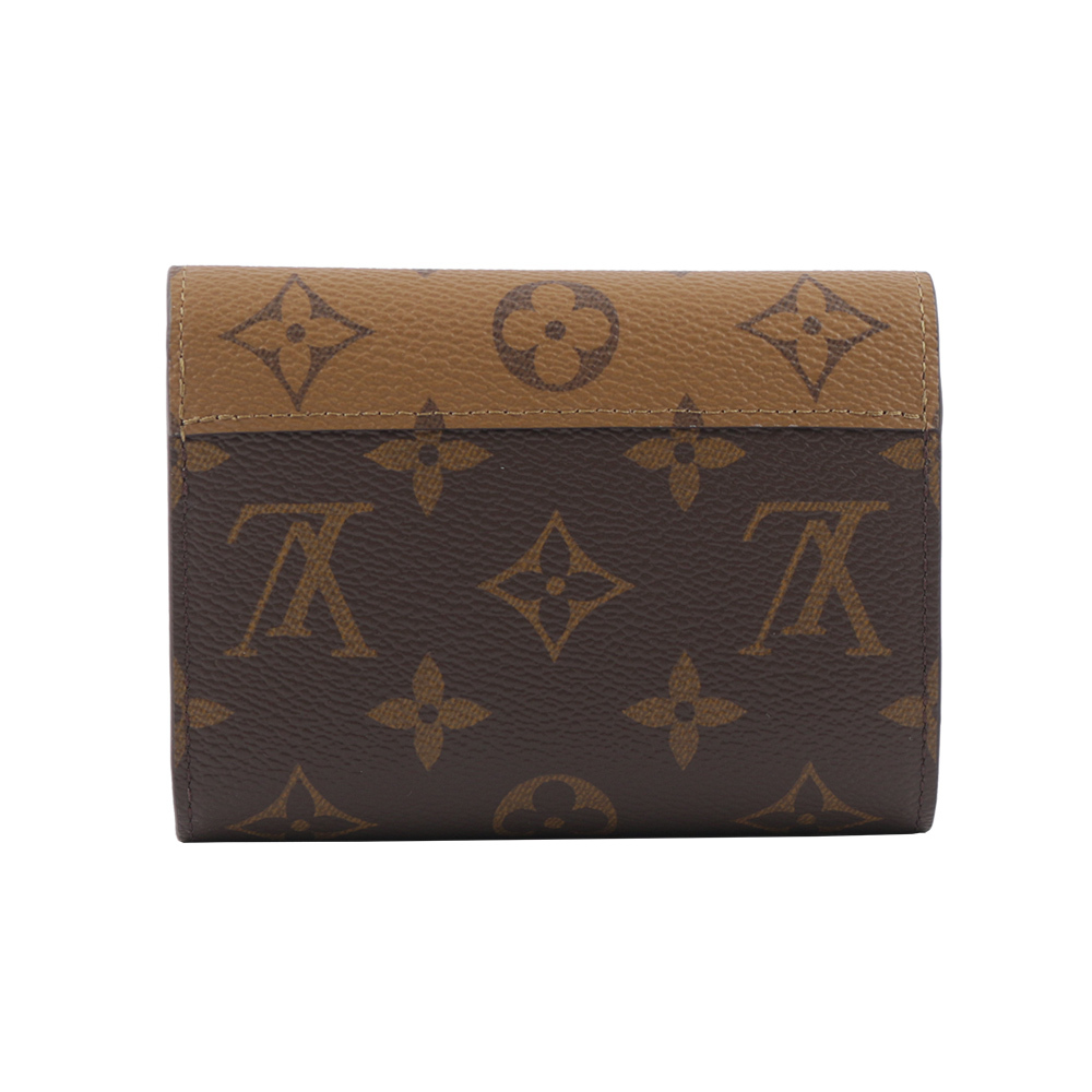 【Louis Vuitton / LV】Monogram Victorine 雙色三折短夾(棕色) M81557