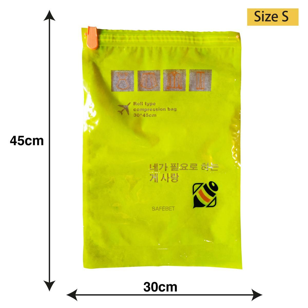 真空壓縮衣物收納袋 旅行裝(送不織布鞋袋) 手捲式壓縮真空收納袋 旅行袋運動袋