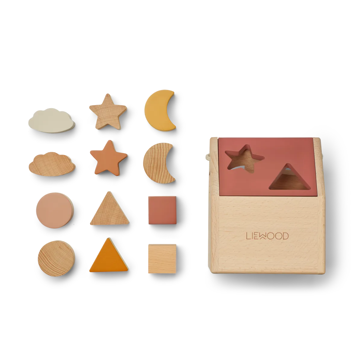 丹麥LIEWOOD 形狀配對拼圖屋-Rose