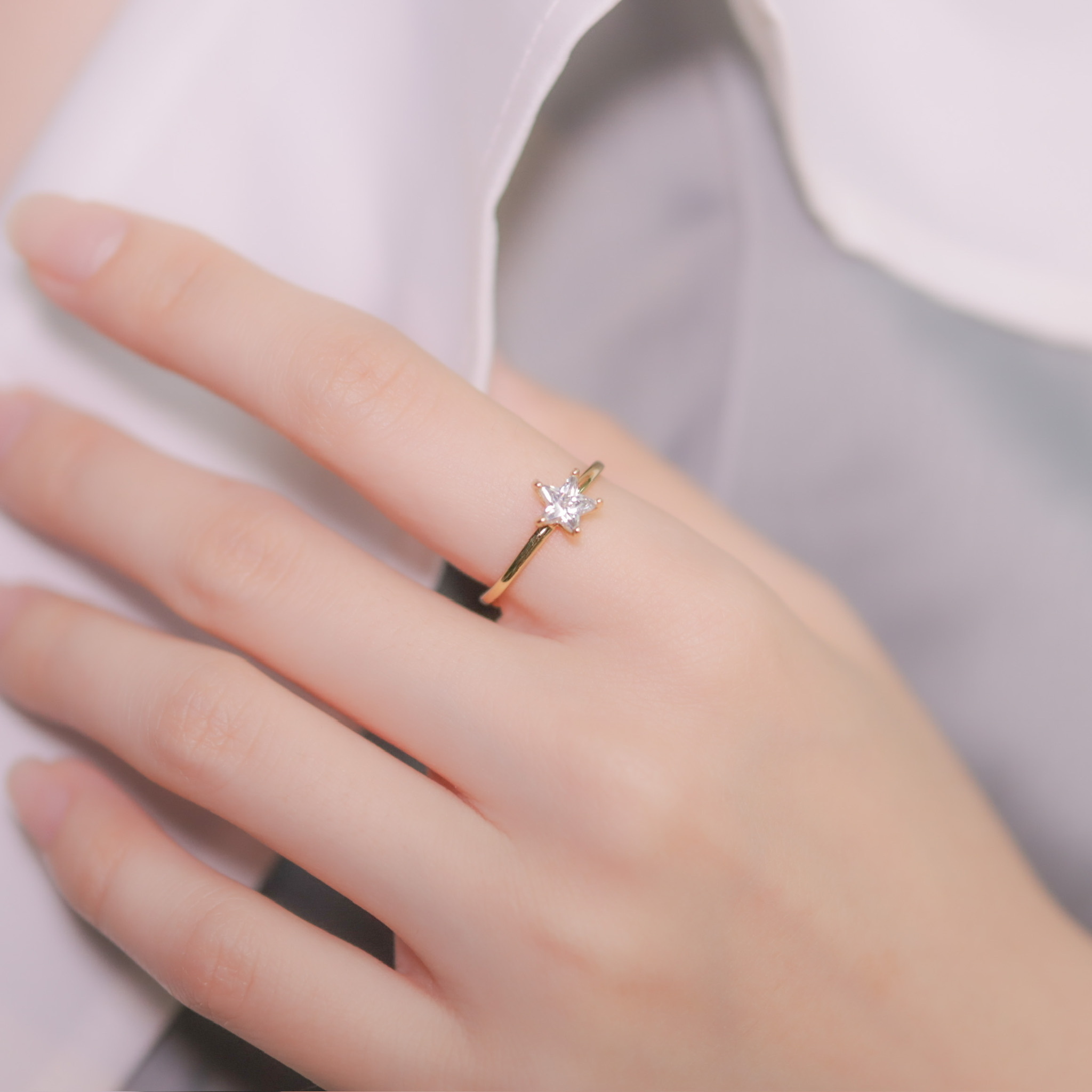 | 925純銀 ・ 18k金 |  刻在星上的情話戒指 | RI0208 |