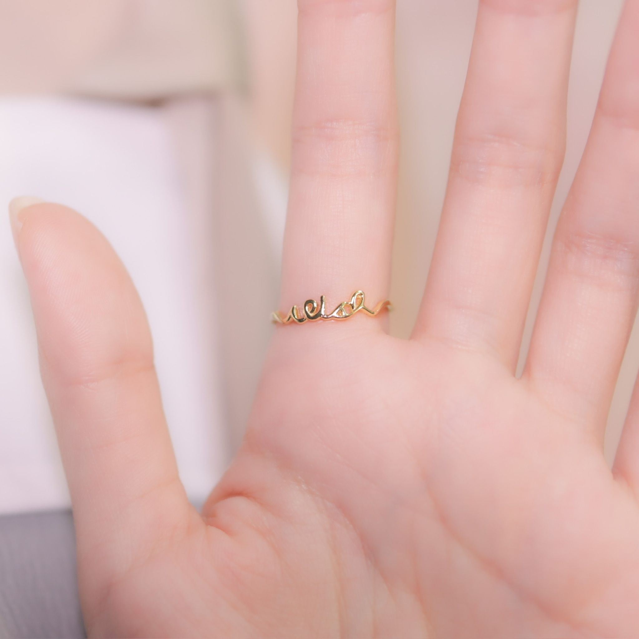 | 925純銀 ・ 18k金 |  刻在星上的情話戒指 | RI0208 |