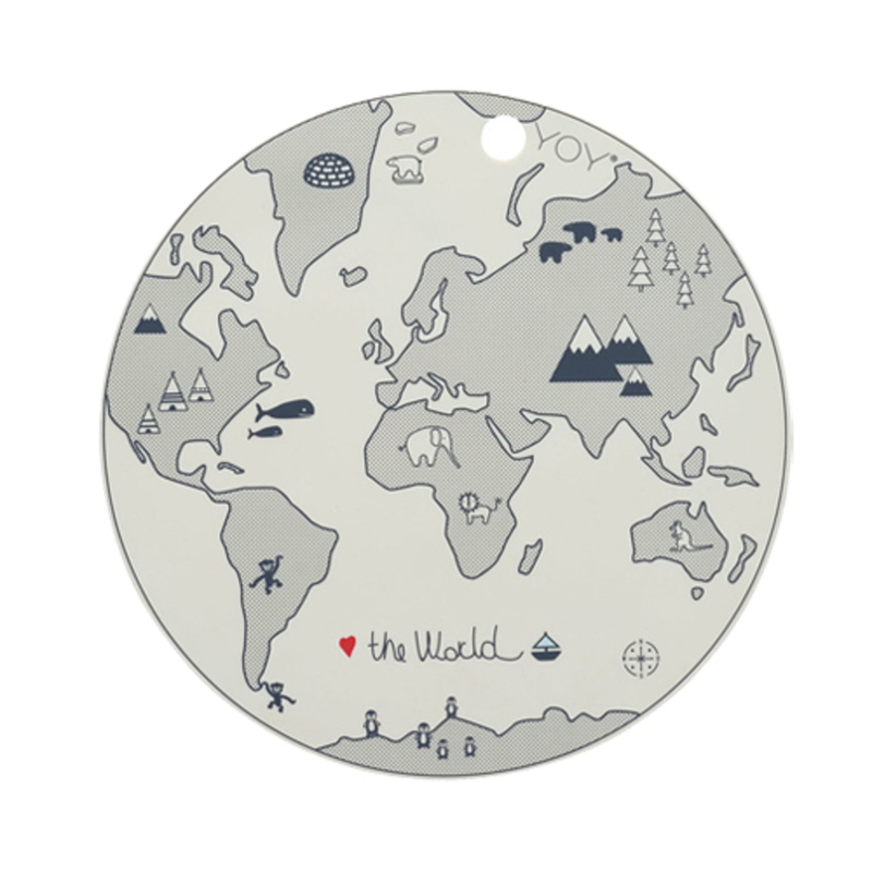OYOY  圓形矽膠餐墊 / 世界地圖
