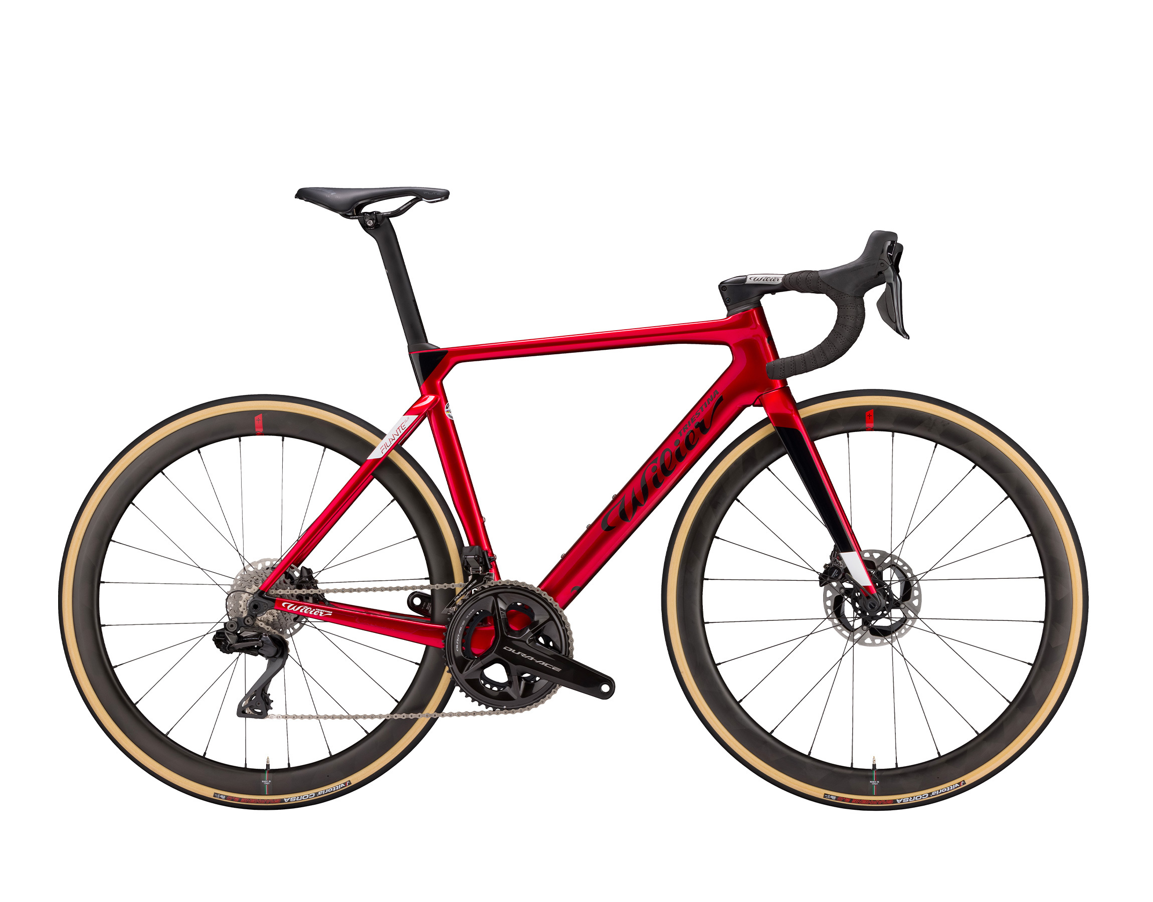 Wilier Filante SLR 車架組（天鵝絨紅；光面）包括車把+座桿