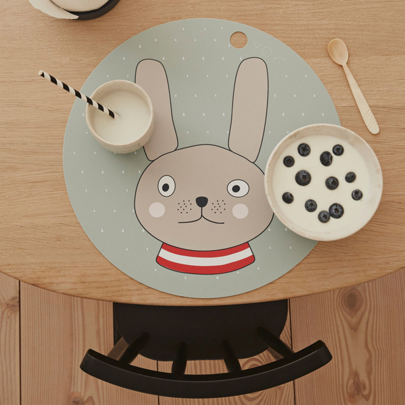 OYOY  圓形矽膠餐墊 / 格雷小兔
