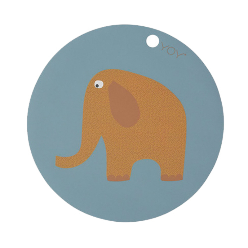OYOY  圓形矽膠餐墊 / 哈蒂小象