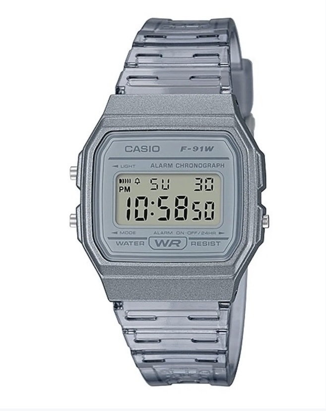 Casio Youth F-91WS-8DF BLACK WATCH 黑色透明帶手錶