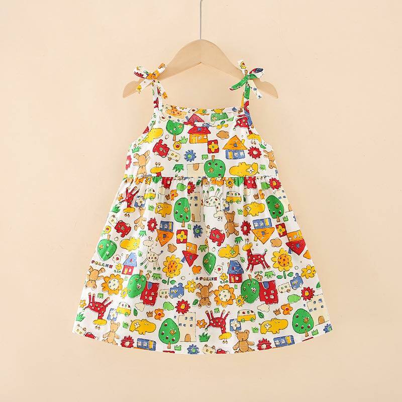 H183AC_SS23_C🧸🏠手繪風Happy World 吊帶背心裙(pre-order)