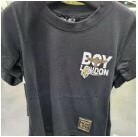 [S] BOYLONDON KID'S EMBROIDERY ROSE T-SHIRT,GOLD ROSE, B92TS1102K99 (SBB210)