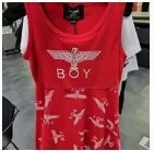 [S] BOYLONDON KID'S MONOGRAM DRESS,RED, B92OP1003K55 (SBB213)
