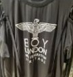 [S] BOYLONDON EAGLE BOY LOGO OPEN SLEEVE TOP,BLACK/WHITE, B82TS1108F89 (SBB225)