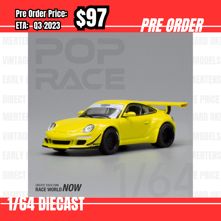 Pre Order-$97 Pop Race 1:64 RWB 997 Yellow [OD12/06]