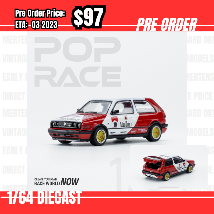Pre Order-$97 Pop Race 1:64 Volkswagen Golf GTi Malboro [OD12/06]