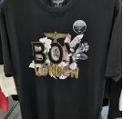 [S] BOYLONDON BOY EAGLE FLOWER PRINT T-SHIRT,BLACK/GOLD, B02TS1533U99 (SBB228)