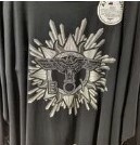 [S] BOYLONDON BOY EAGLE SUN AND CHAIN PRINT LONG SLEEVE,BLACK/SILVER, B82TS1445F98 (SBB238)