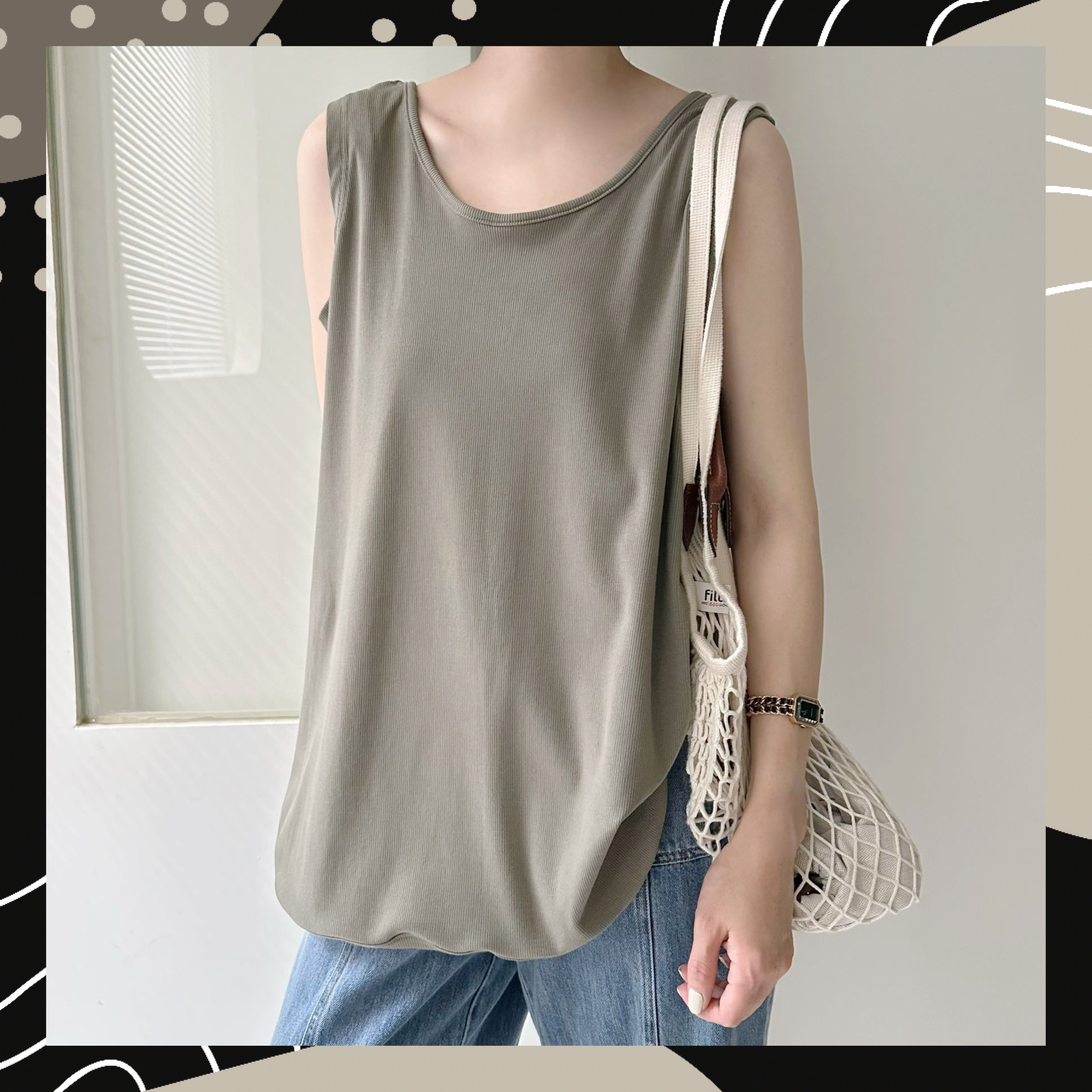 【BONNIE】4色坑紋背心