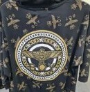 [S] BOYLONDON MONOGRAM BACK DESIGN HOODIE,BLACK/GOLD, B82HS1314F99 (SBB242)