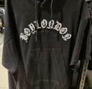 [S] BOYLONDON EMBOSSED LOGO HOODIE,BLACK/WHITE, B91OP1242F89 (SBB253)