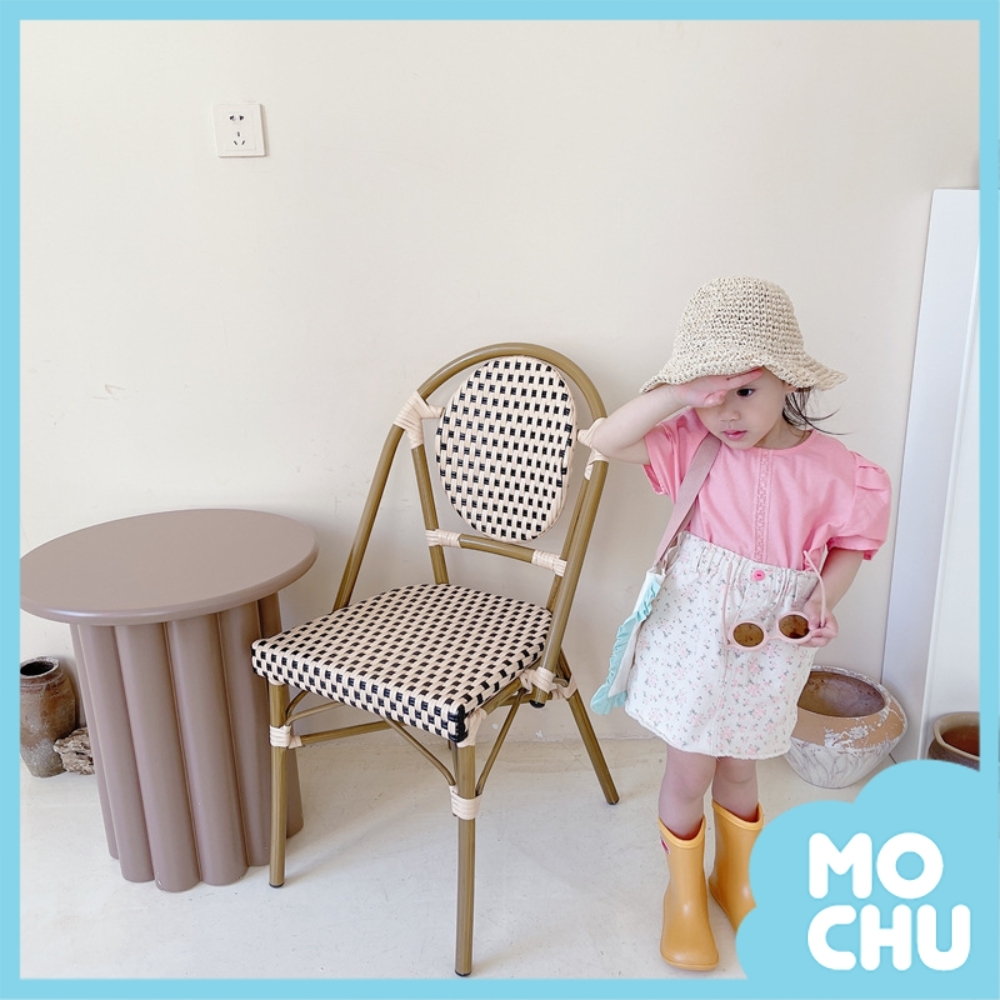 純色繡花短袖上衣(兩色)