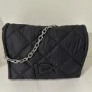 [S] BIMBAY LARGE PADDED NYLON FLAP BAG,BLACK, 8445394026861 (SBY10)