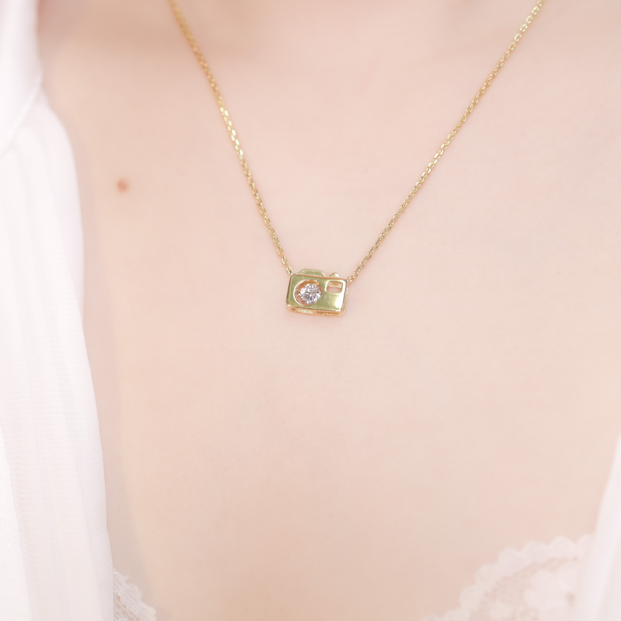 | 925純銀・ 14k金丨記憶相機項鍊 | NE0178 |