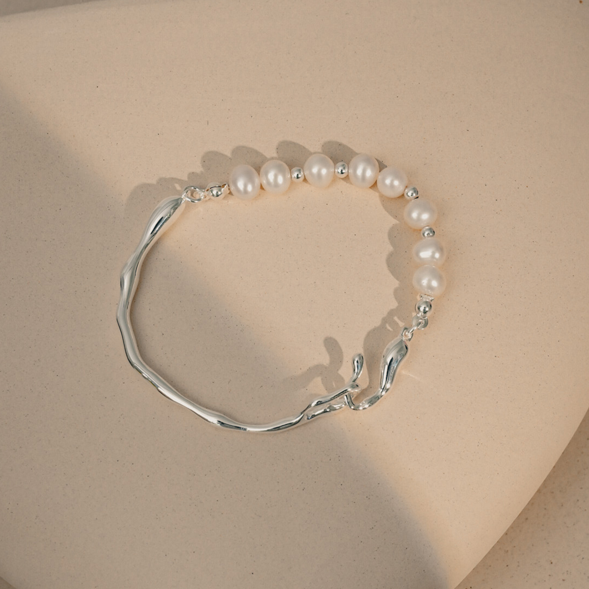 J009 輝夜姬 | 淡水珍珠純銀手鍊