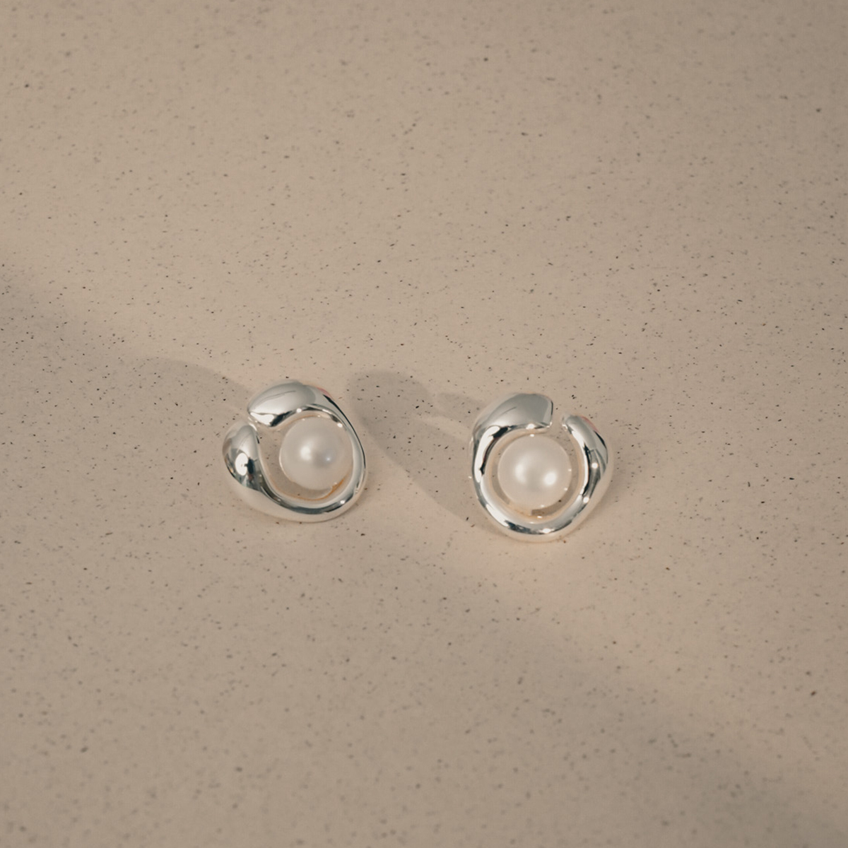 J013 月之海 | 珍珠純銀耳環