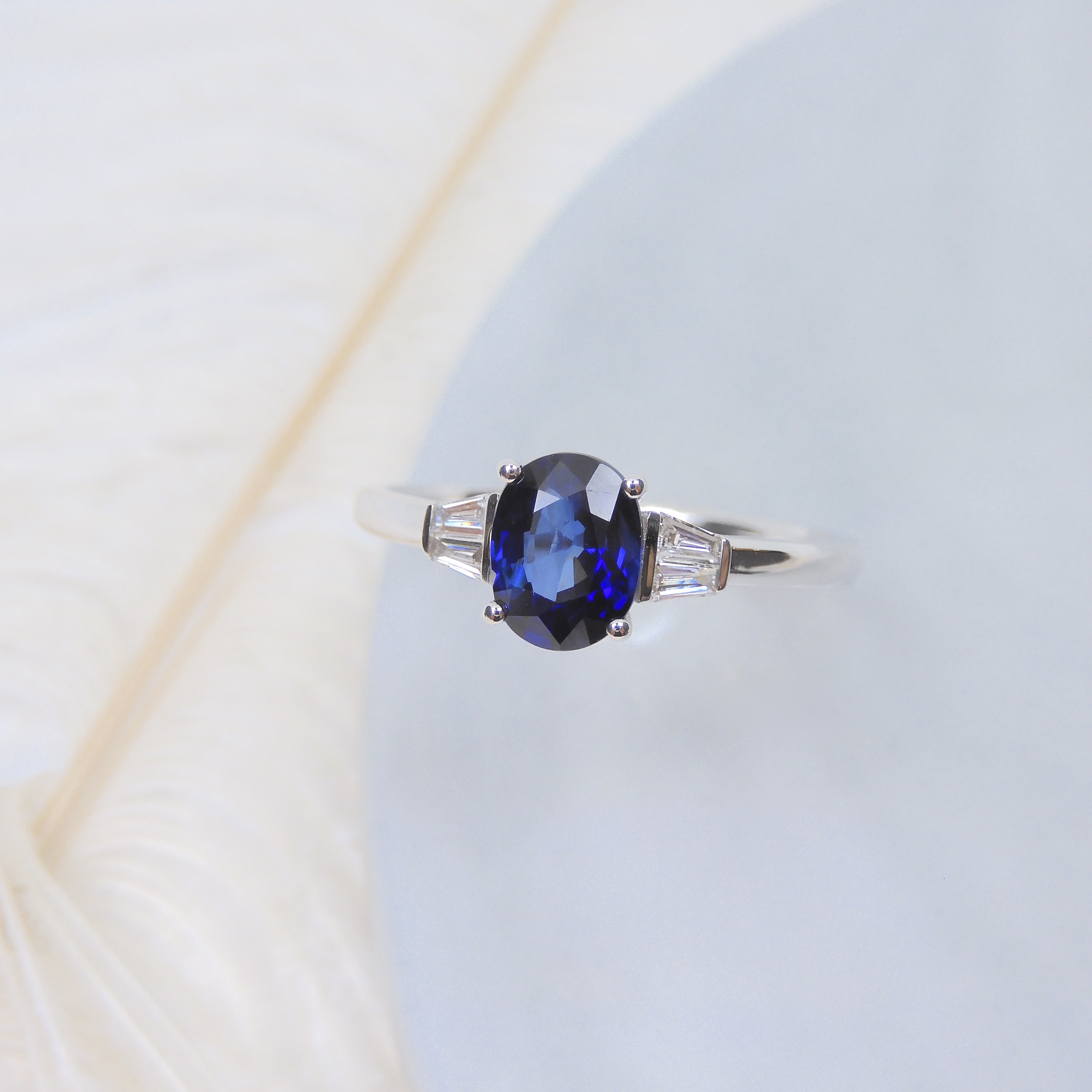 18K金 1.04ct 藍寶石戒指 (配國際證書)