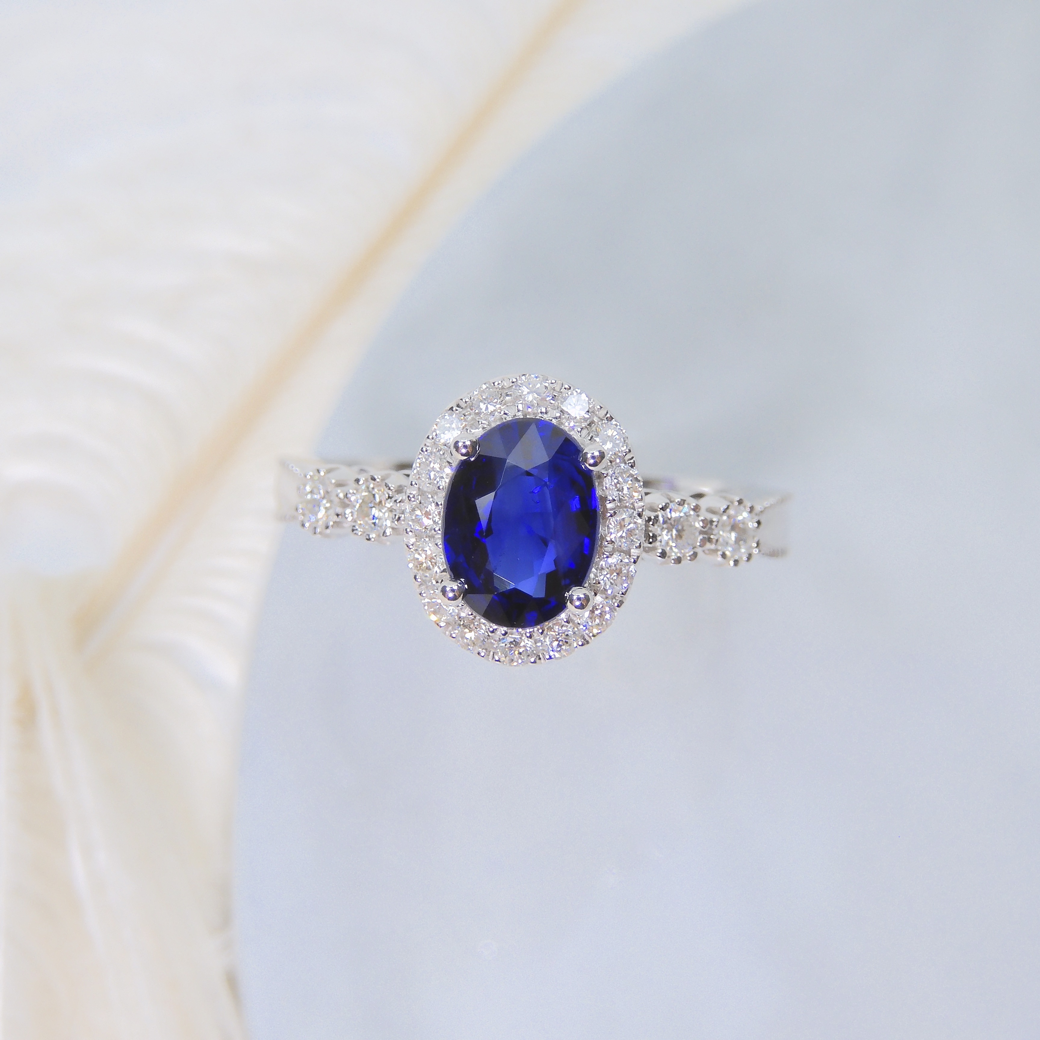 18K金 1.22ct 藍寶石戒指 (配國際證書)