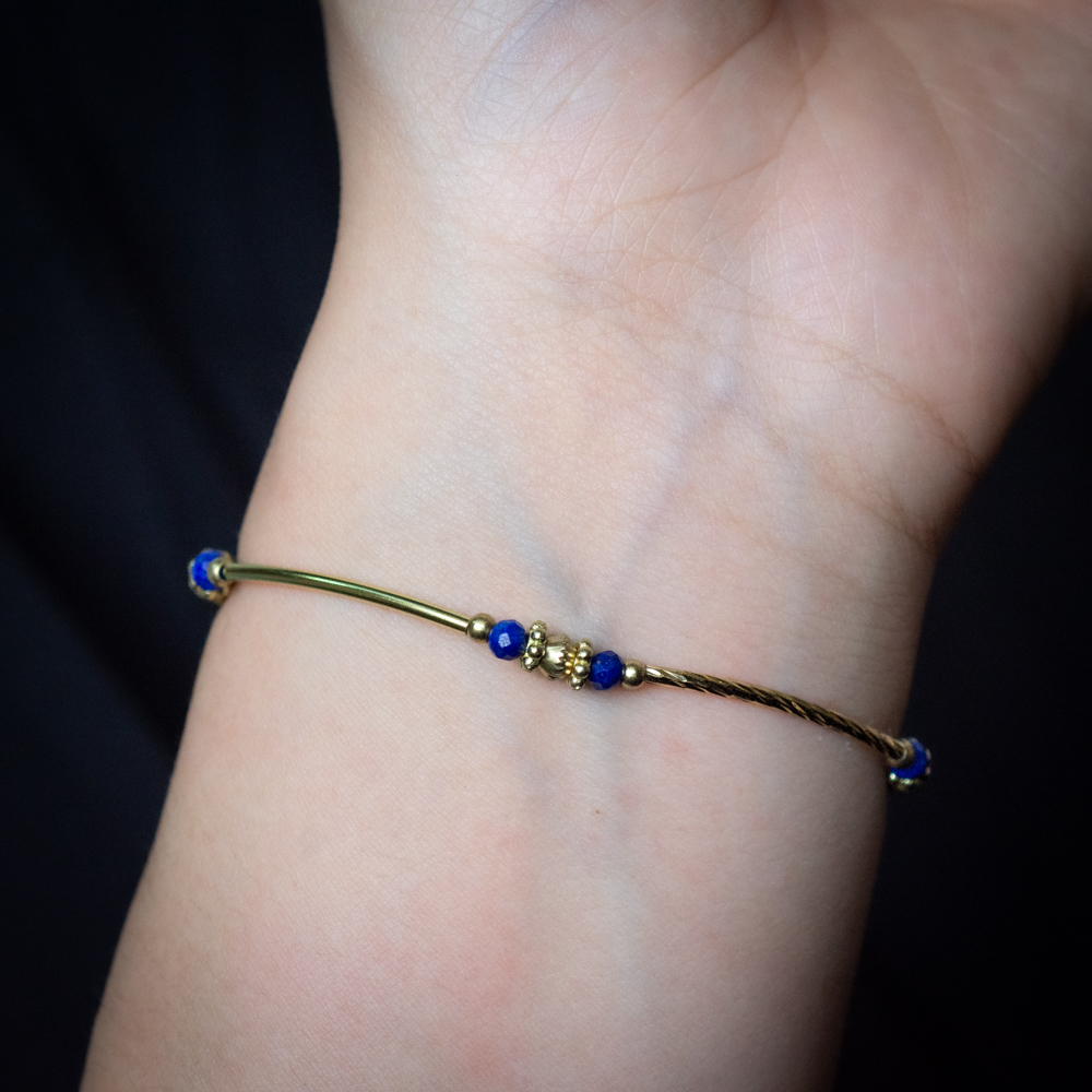 卡布里島假期｜青金石黃銅手鍊 C1513