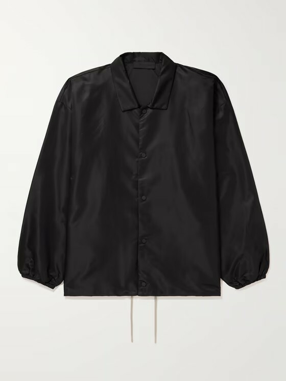 FOG Essentials 質感黑系列 膠印LOGO 教練外套