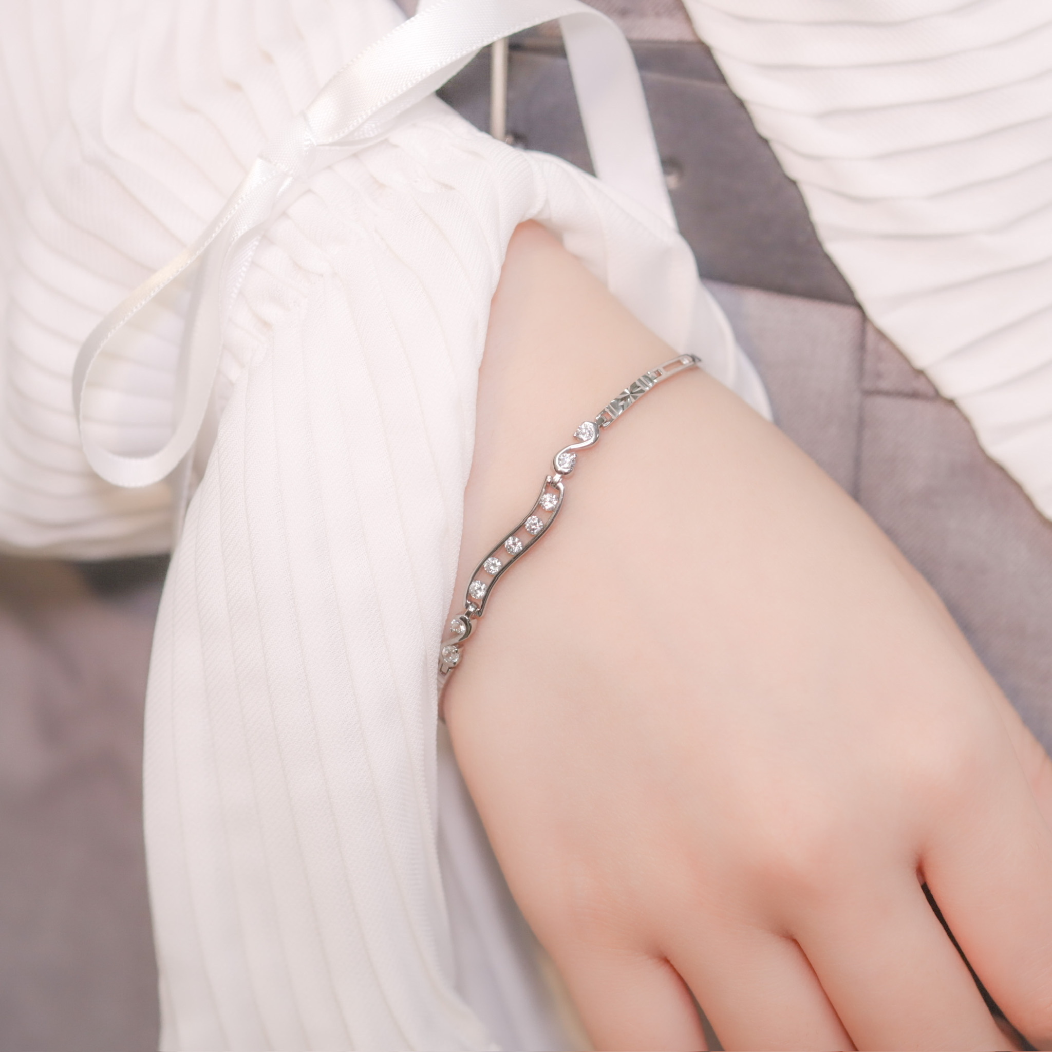 | 925 Silver・ White Gold | The Moment Bracelet | BR0728 |