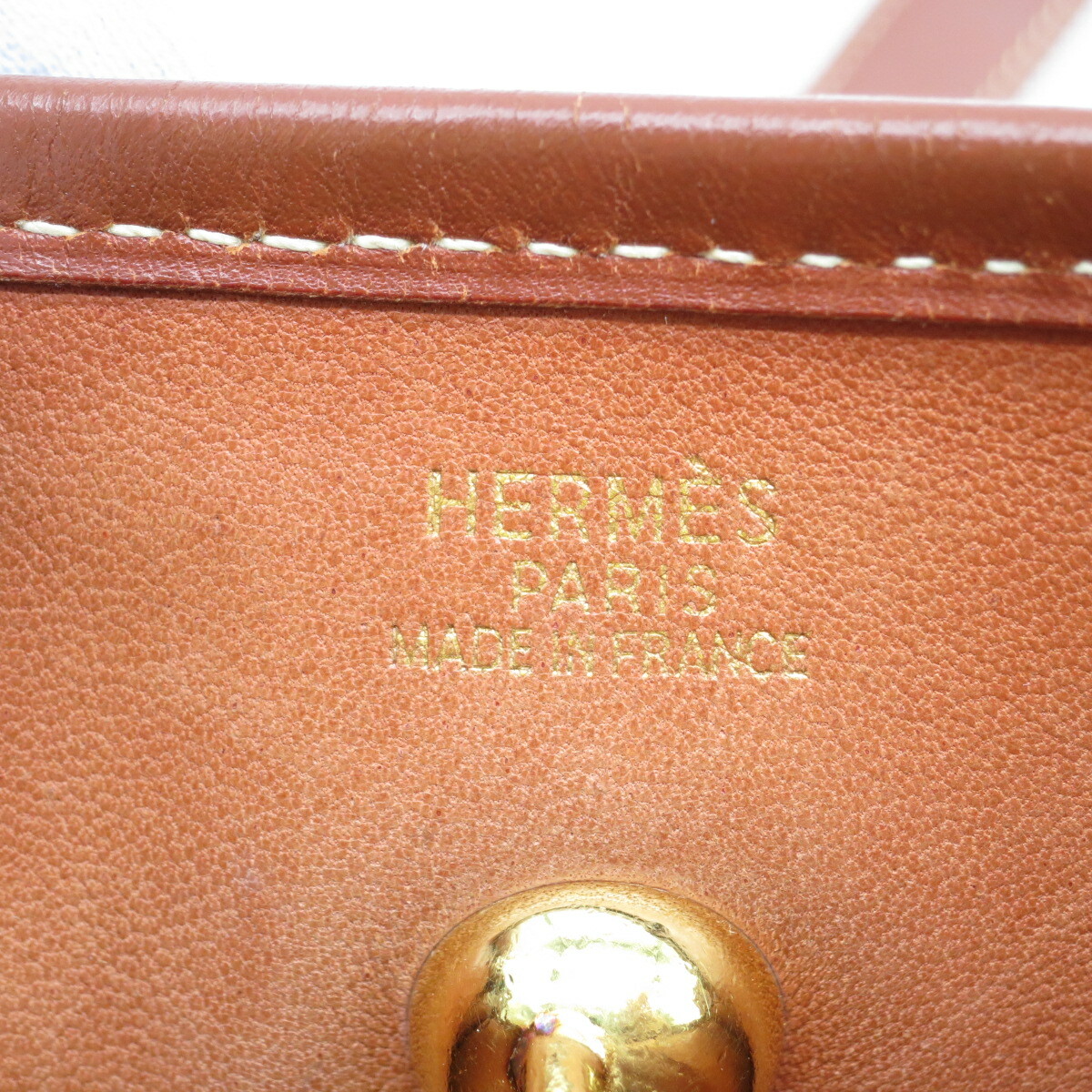 HERMES Vespa PM Shoulder Bag Beige Leather #A20922S