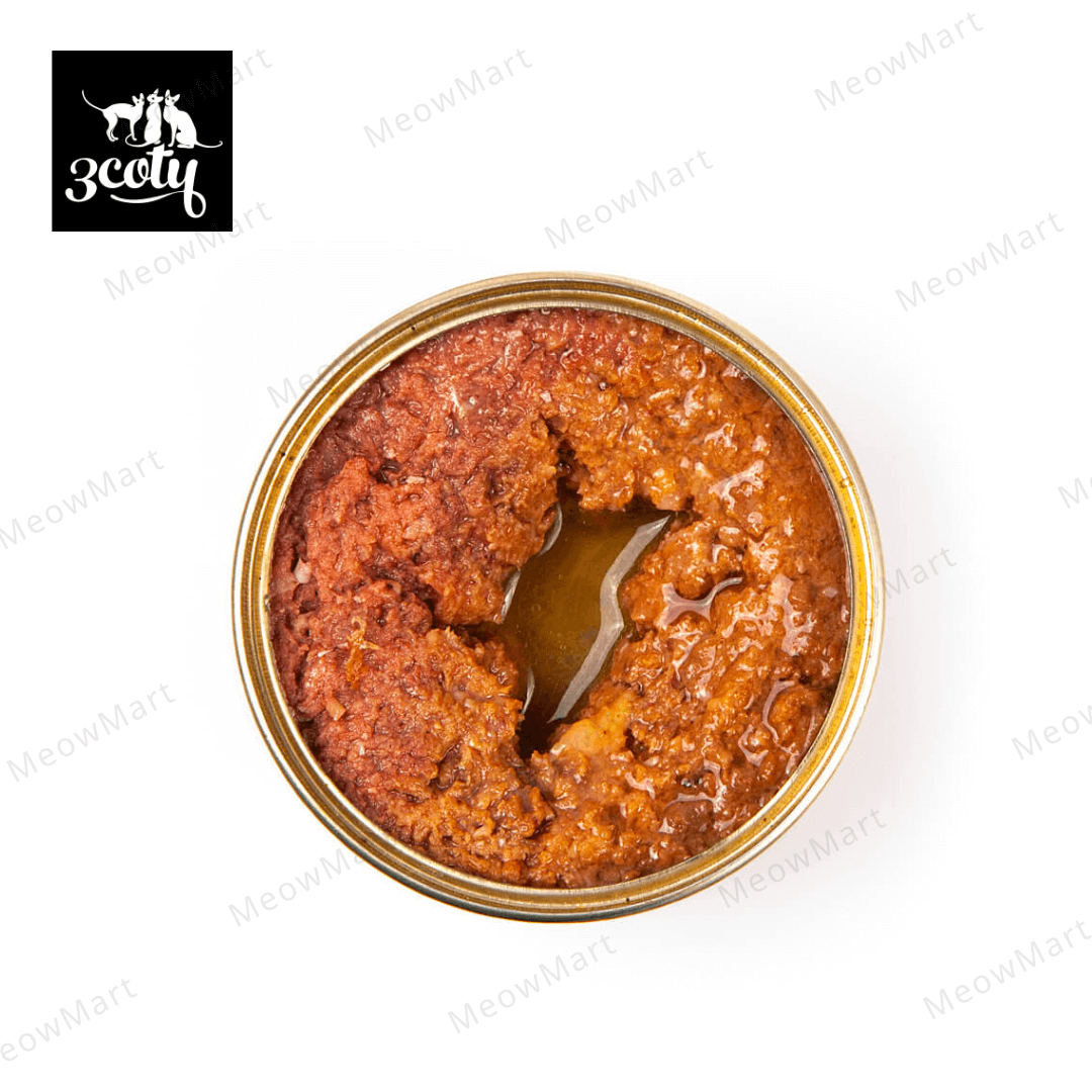 3coty® 100%鮮肉無膠主食罐 (火雞+兔肉醬) 80g